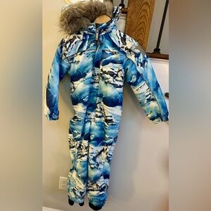 Molo Husky Snowsuit for boys or girls, size 8.
